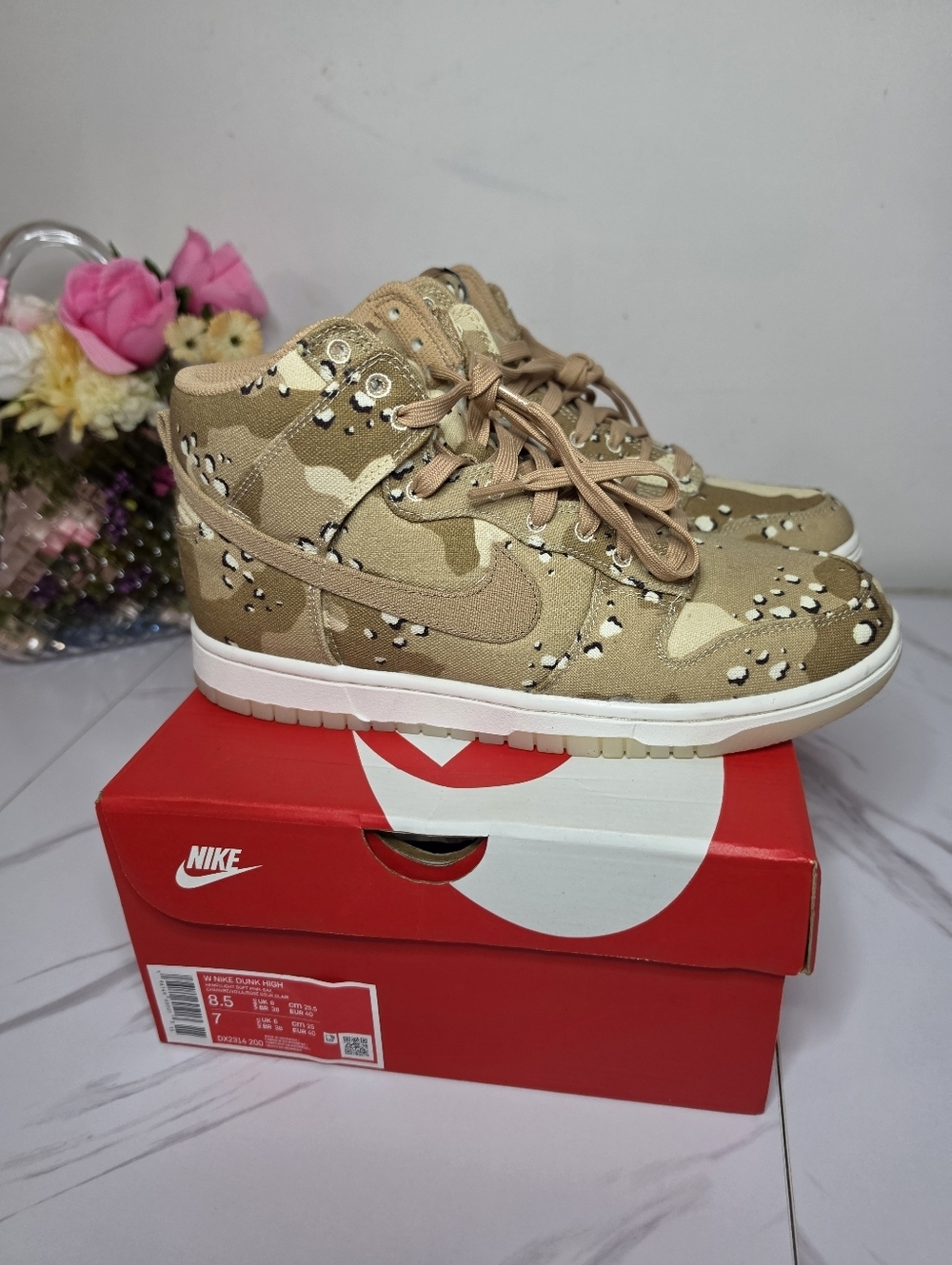 🆕️ Nike High Dunk | Sand Camoflauge | Womens Size 8.5 - Picture 3 of 4